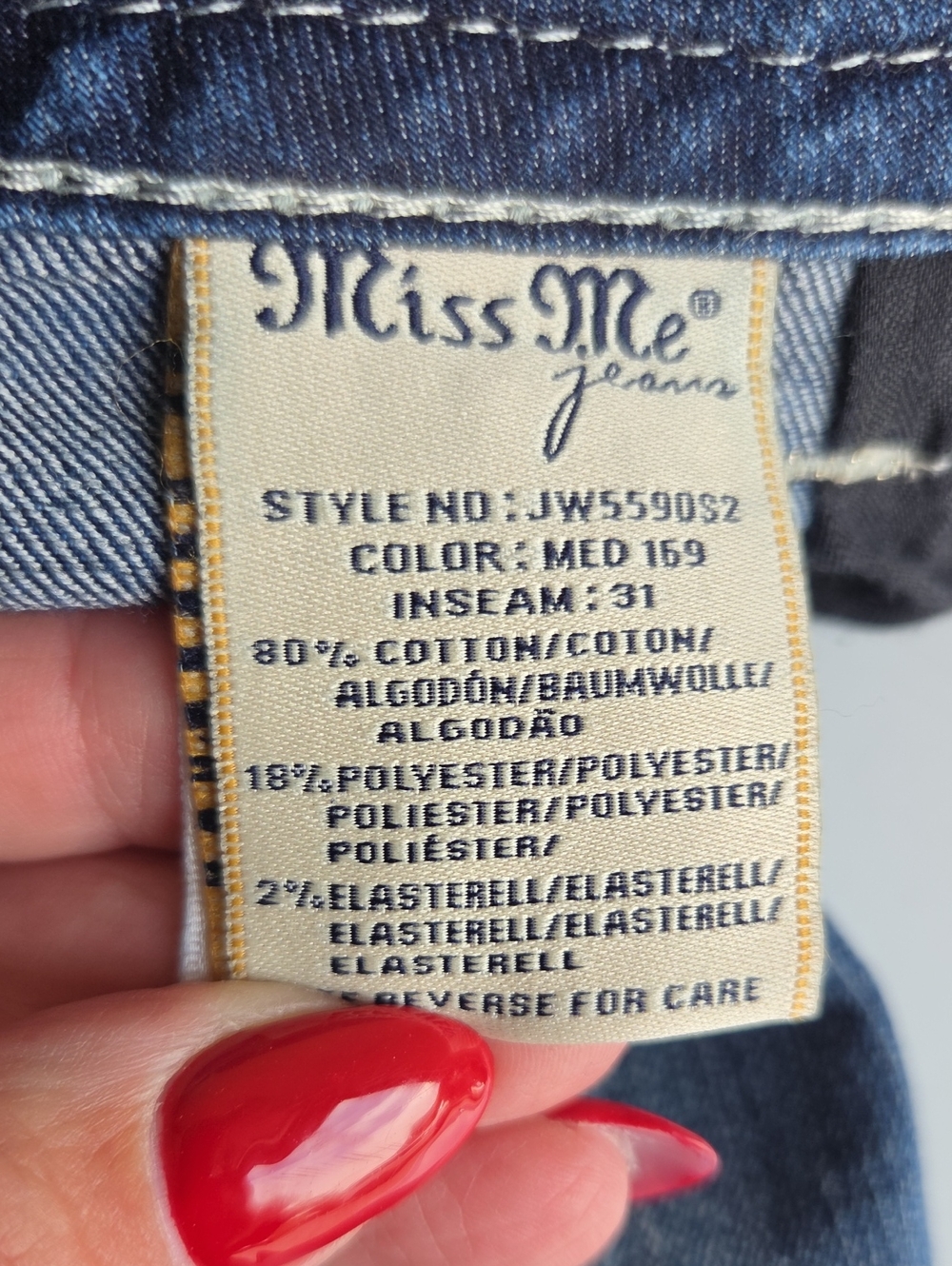 Miss Me Skinny Jeans Signature Rise Skinny Jeans Bling Women 31 - Picture 5 of 7